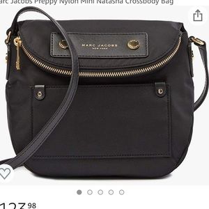 MARC JACOBS CROSS BODY PURSE BLACK NYLON